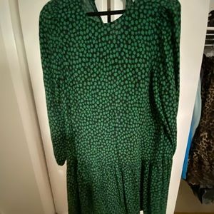 Green floral dress!